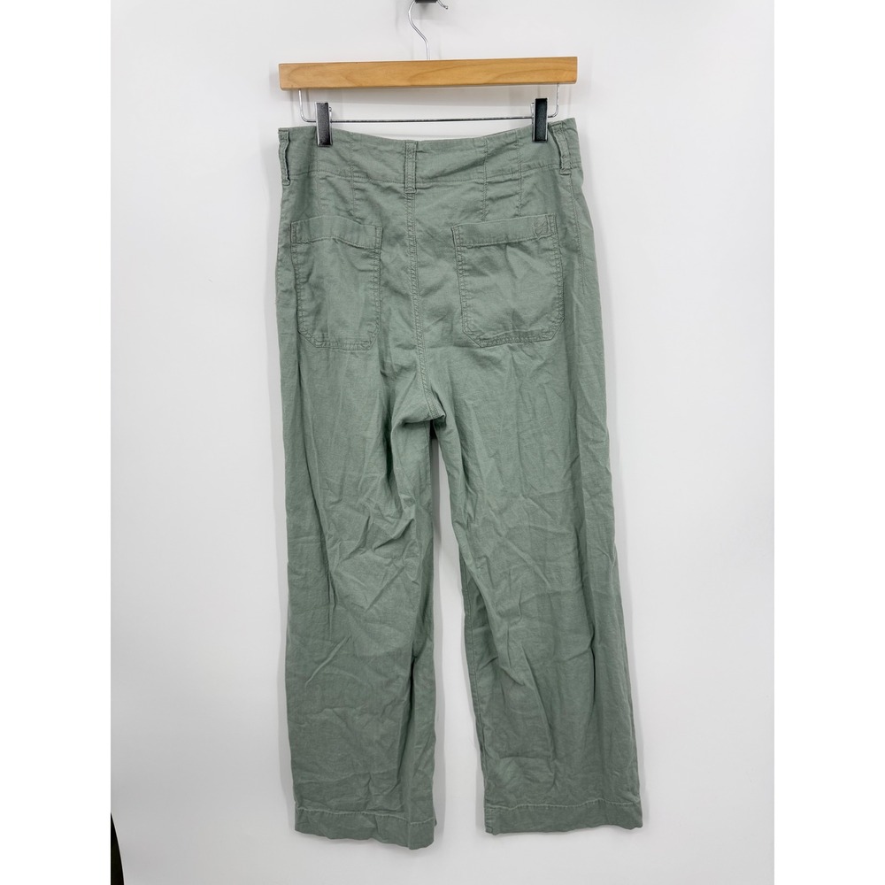 Maeve The Colette Wide Leg Pants Womens 29 Green Utility High Rise - Picture 5 of 11